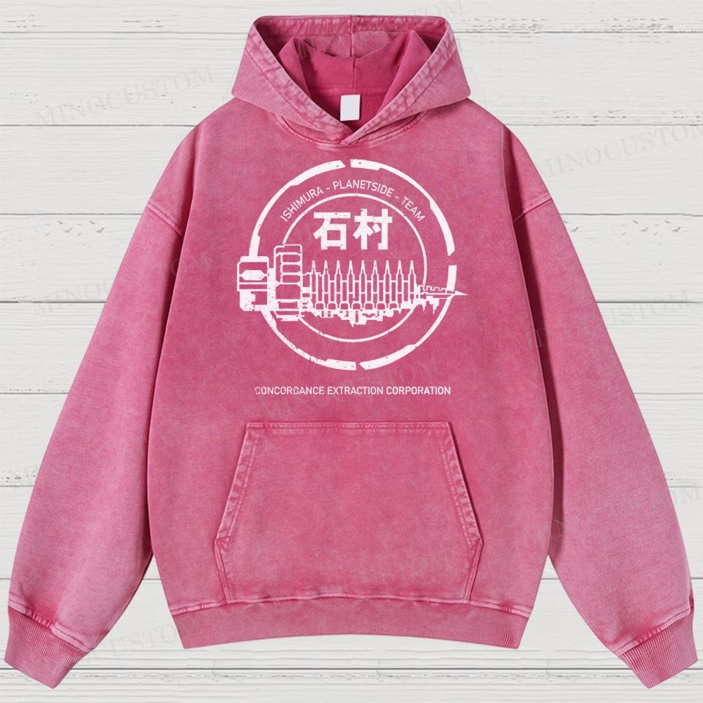 Dead Space Ishimura Concordance Extraction Corporation Washed Hoodies 