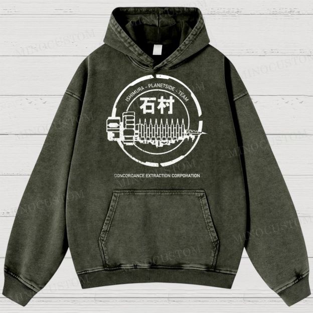 Dead Space Ishimura Concordance Extraction Corporation Washed Hoodies 