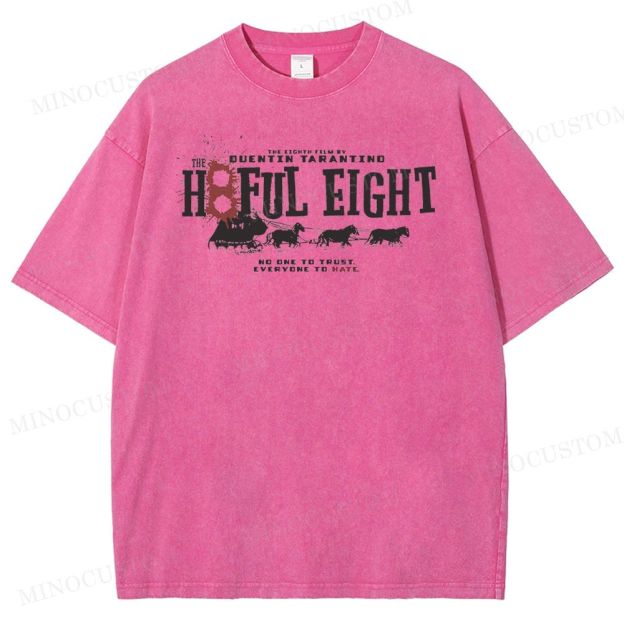 The Hateful Eight Retro Western Crime Graphic Washed Vintage T-Shirt
