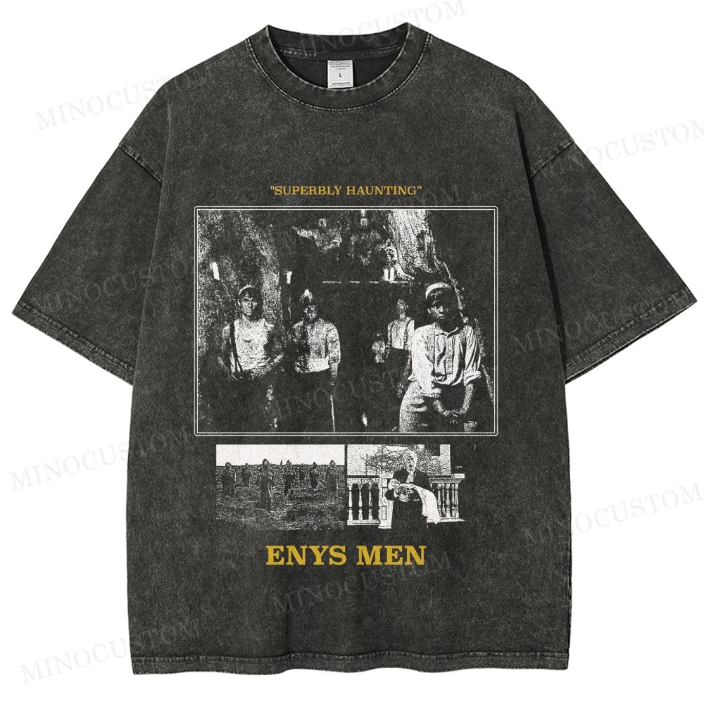 Enys Men Retro Folk Horror Graphic Washed Vintage T-Shirt