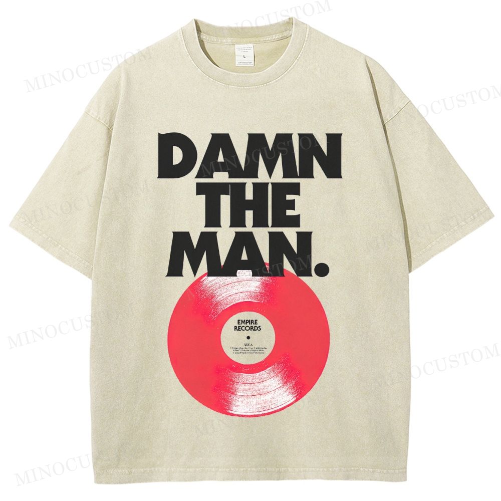 Empire Records Damn The Man Retro Comedy Drama Graphic Washed Vintage T-Shirt