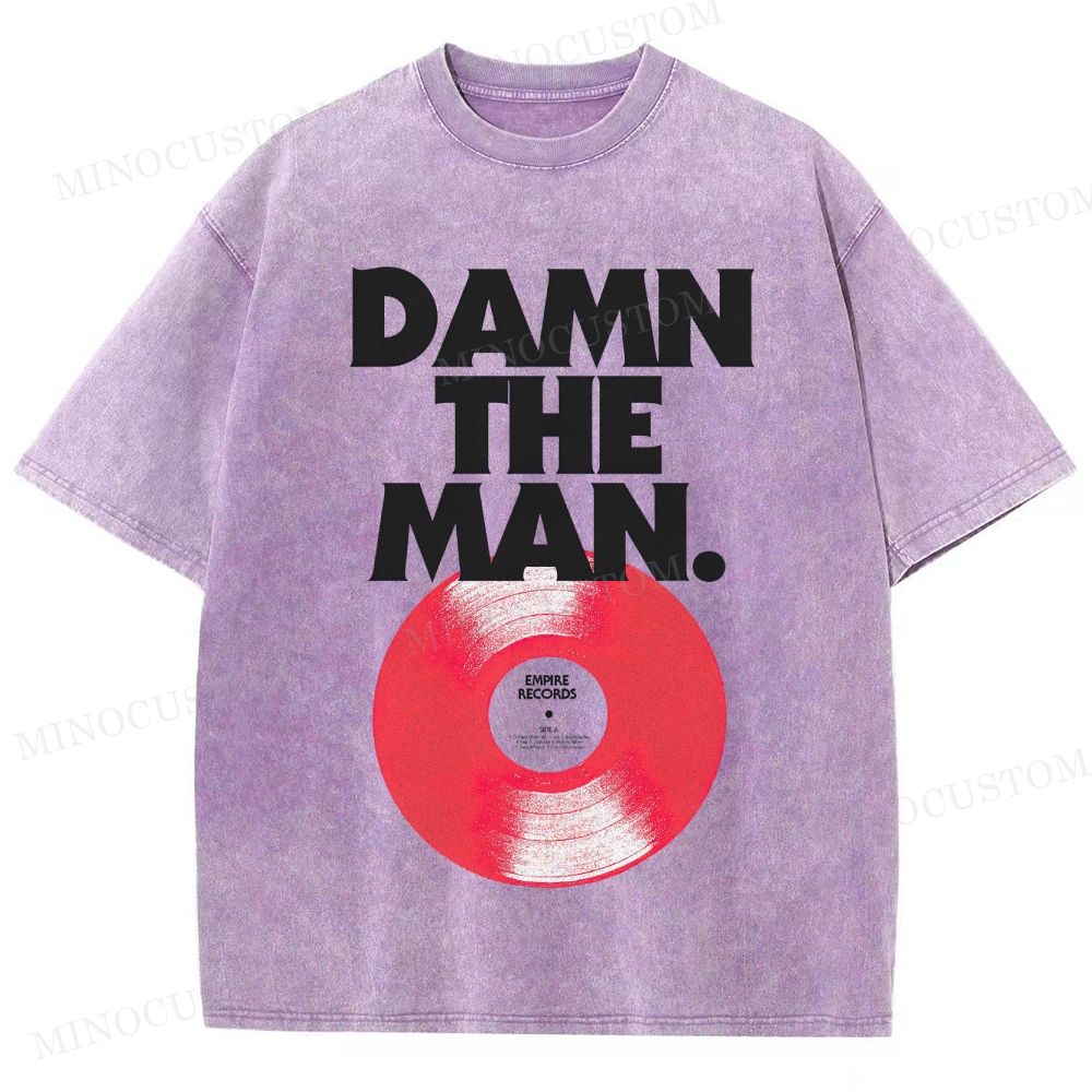 Empire Records Damn The Man Retro Comedy Drama Graphic Washed Vintage T-Shirt