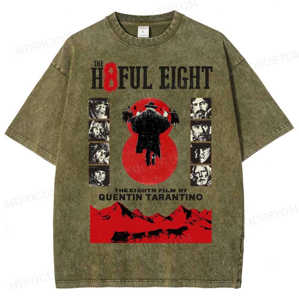 Quentin Tarantino Western Film Washed T-Shirt 