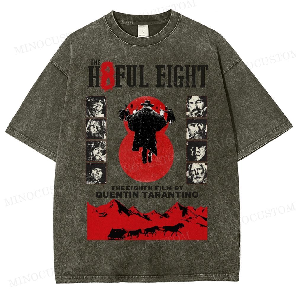 Quentin Tarantino Western Film Washed T-Shirt 
