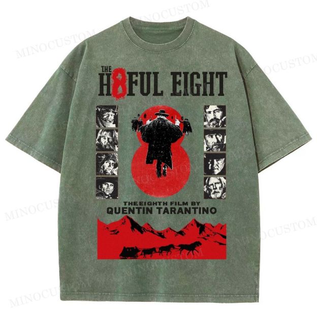 Quentin Tarantino Western Film Washed T-Shirt 