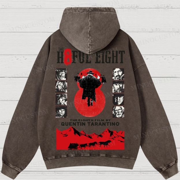 Quentin Tarantino Western Film Washed Hoodies 