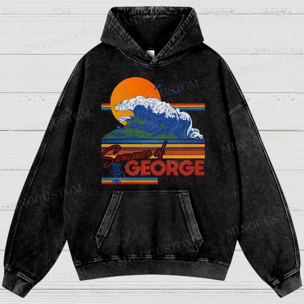 Seinfeld Summer of George Retro Comedy Graphic Washed Vintage Hoodie