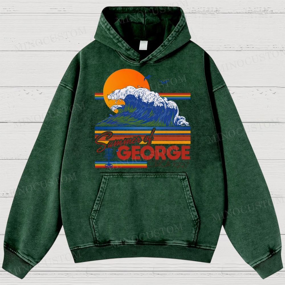 Seinfeld Summer of George Retro Comedy Graphic Washed Vintage Hoodie