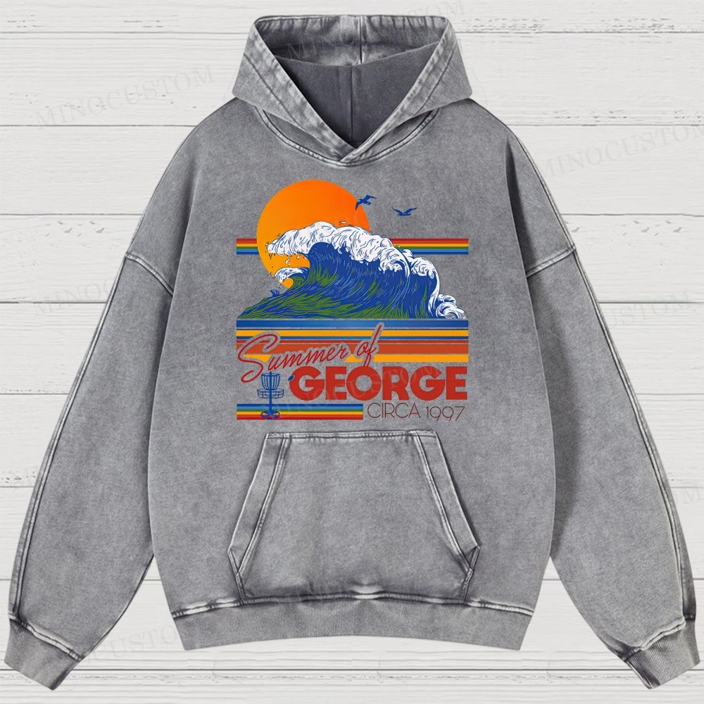 Seinfeld Summer of George Retro Comedy Graphic Washed Vintage Hoodie