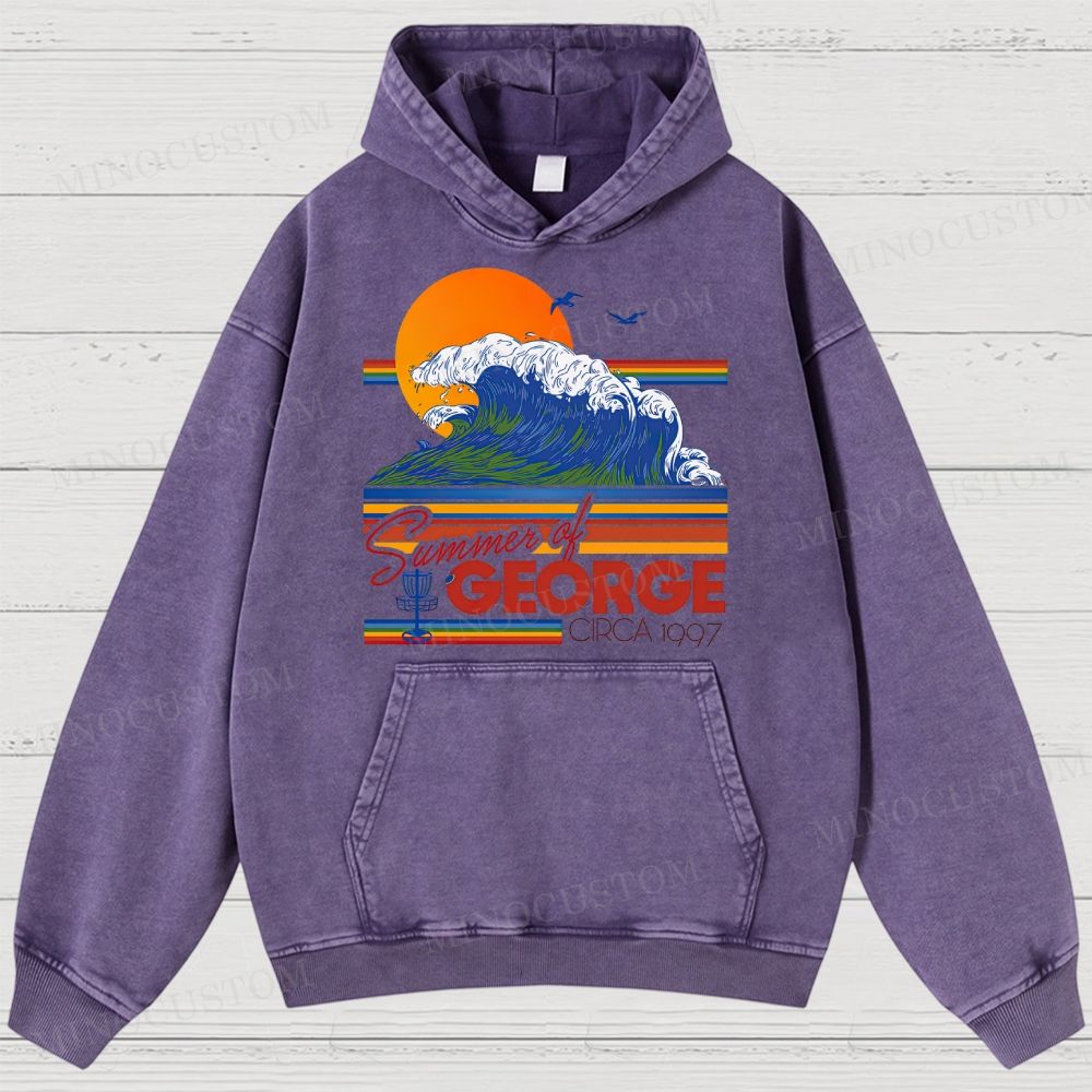 Seinfeld Summer of George Retro Comedy Graphic Washed Vintage Hoodie