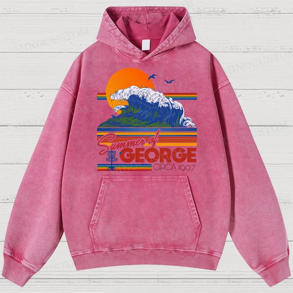 Seinfeld Summer of George Retro Comedy Graphic Washed Vintage Hoodie