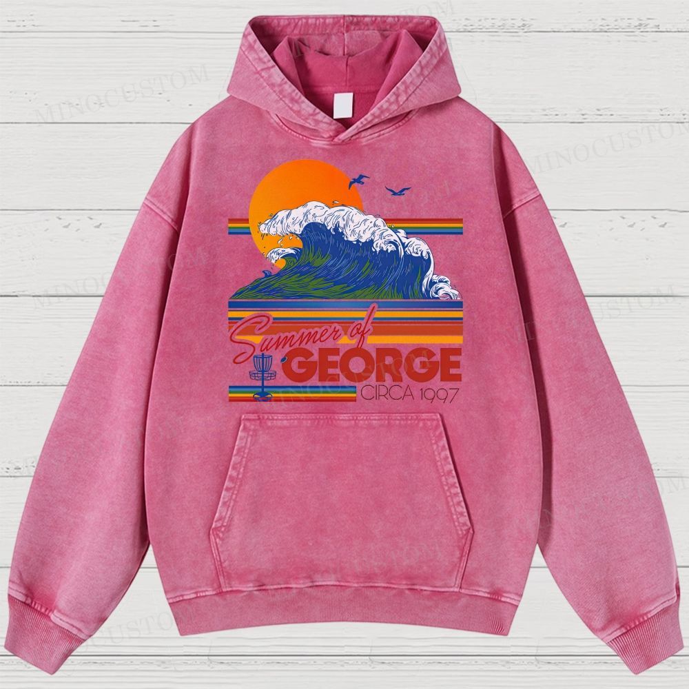 Seinfeld Summer of George Retro Comedy Graphic Washed Vintage Hoodie