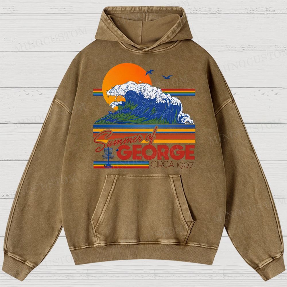 Seinfeld Summer of George Retro Comedy Graphic Washed Vintage Hoodie