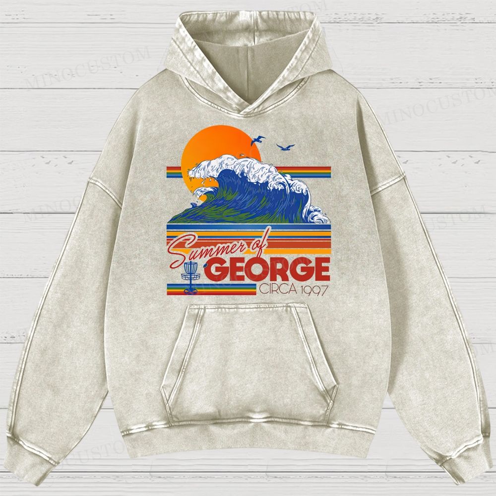 Seinfeld Summer of George Retro Comedy Graphic Washed Vintage Hoodie