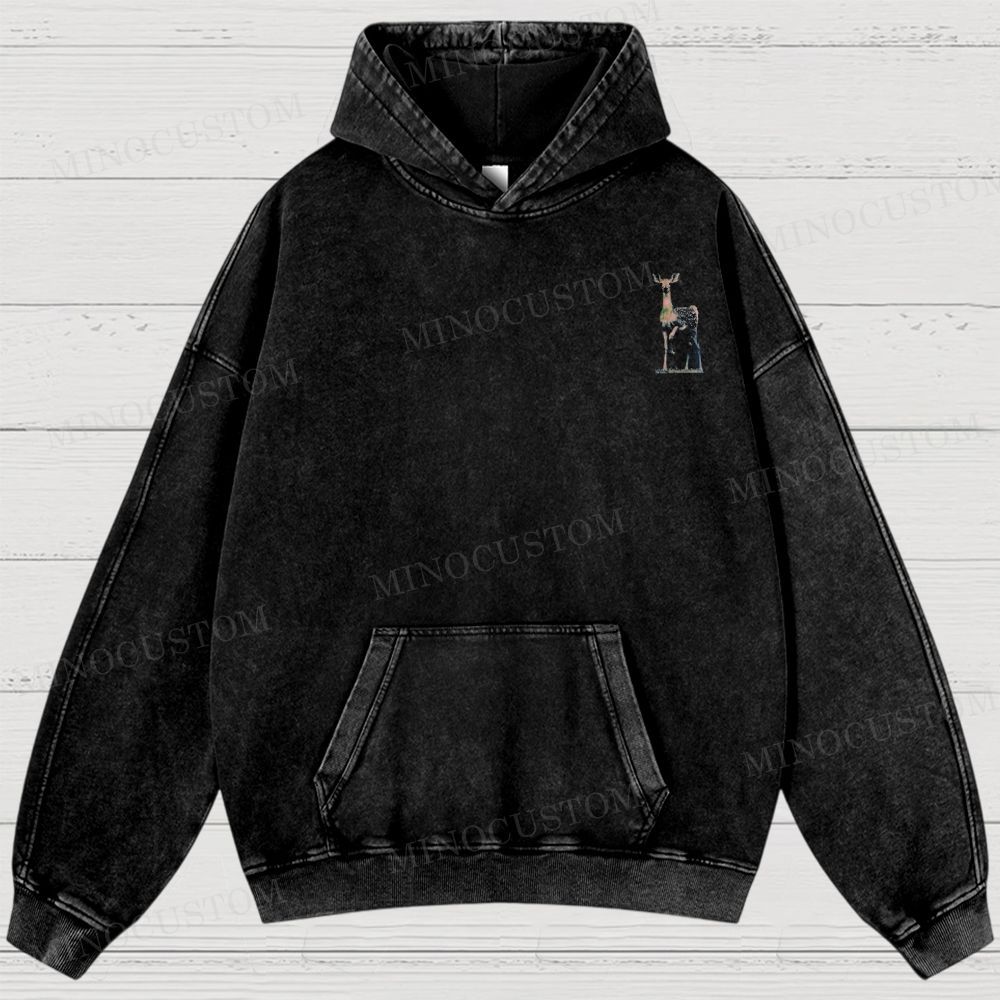 Butterfly Effect Graphic Washed Hoodies