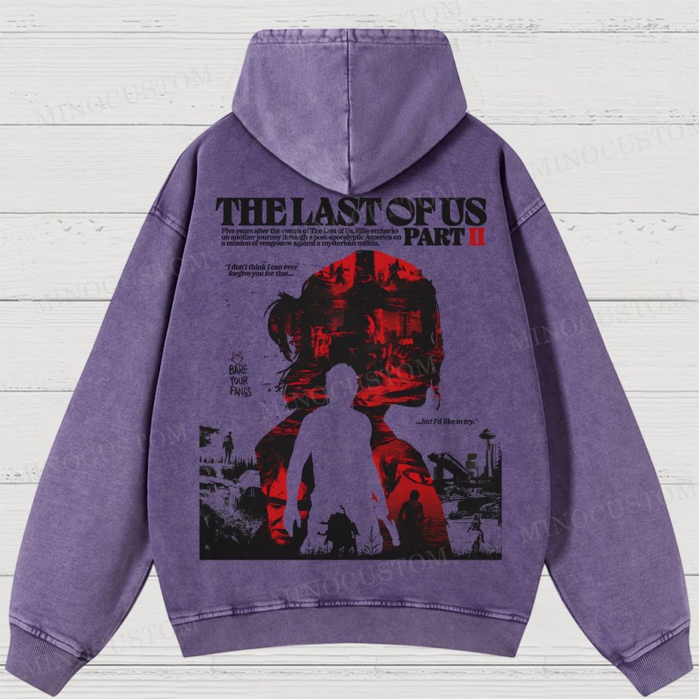 The Last of Us Part II Ellie Revenge Washed Hoodies 