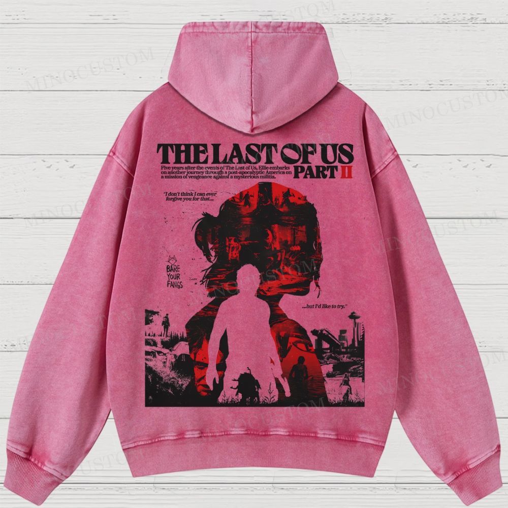 The Last of Us Part II Ellie Revenge Washed Hoodies 