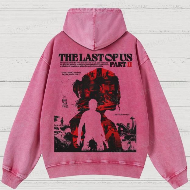 The Last of Us Part II Ellie Revenge Washed Hoodies 