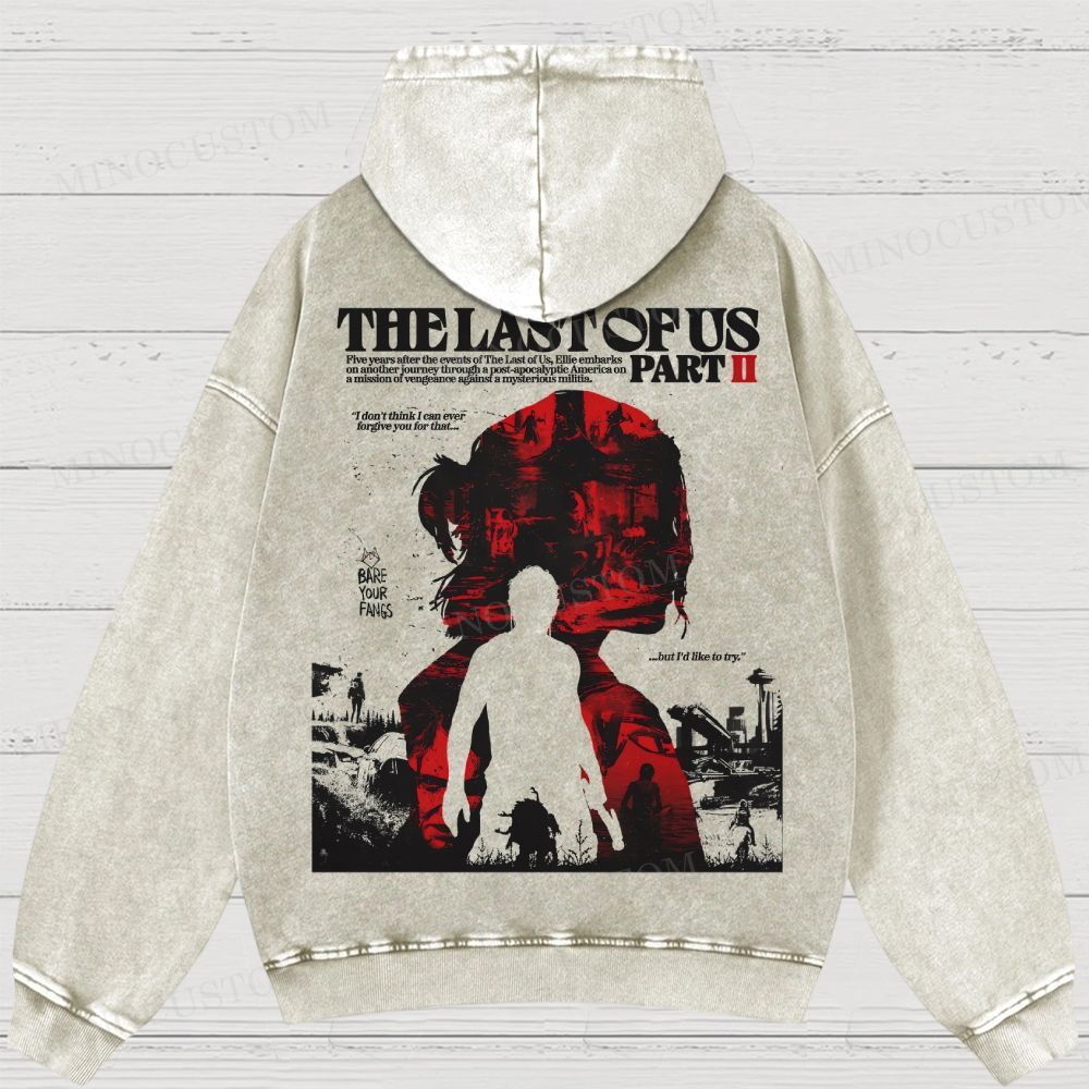 The Last of Us Part II Ellie Revenge Washed Hoodies