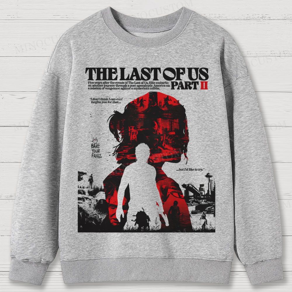 The Last of Us Part II Ellie Revenge Cotton Sweatshirts 