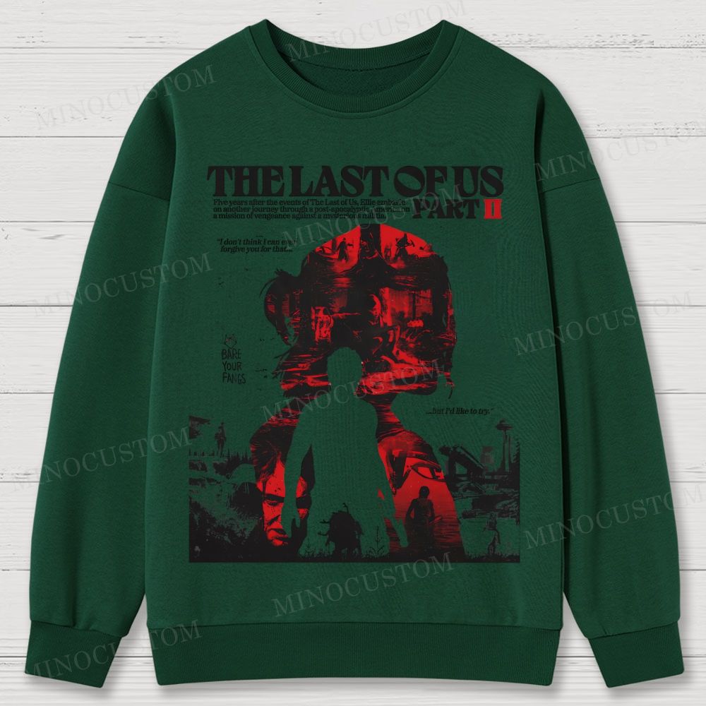 The Last of Us Part II Ellie Revenge Cotton Sweatshirts 