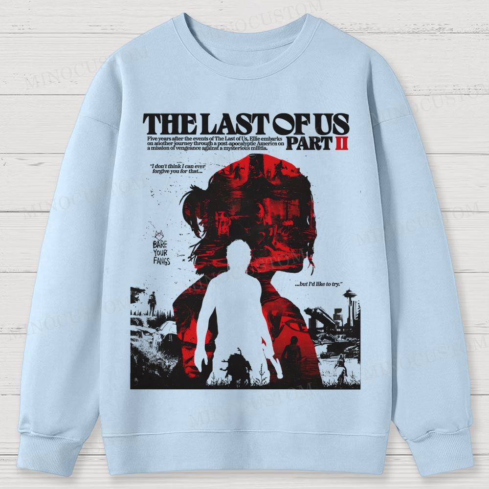 The Last of Us Part II Ellie Revenge Cotton Sweatshirts 