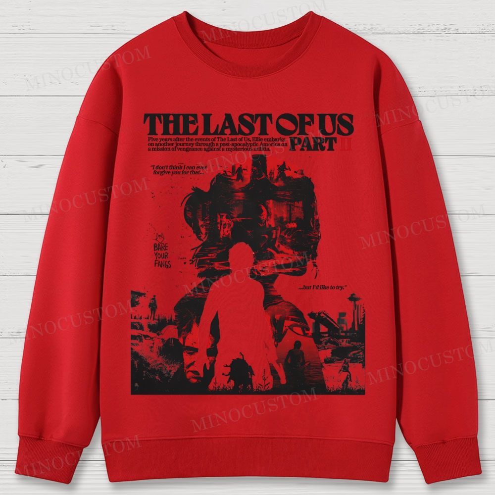 The Last of Us Part II Ellie Revenge Cotton Sweatshirts 
