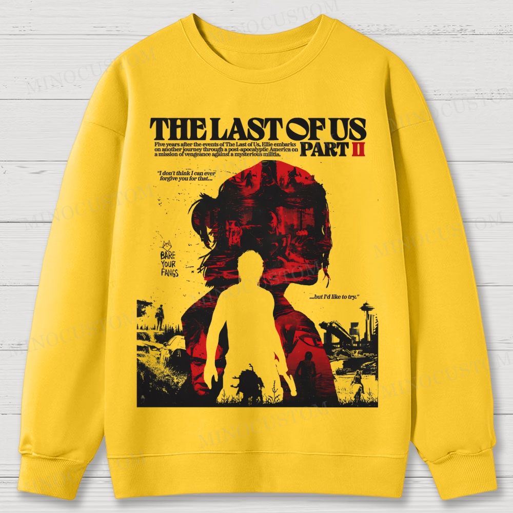 The Last of Us Part II Ellie Revenge Cotton Sweatshirts 