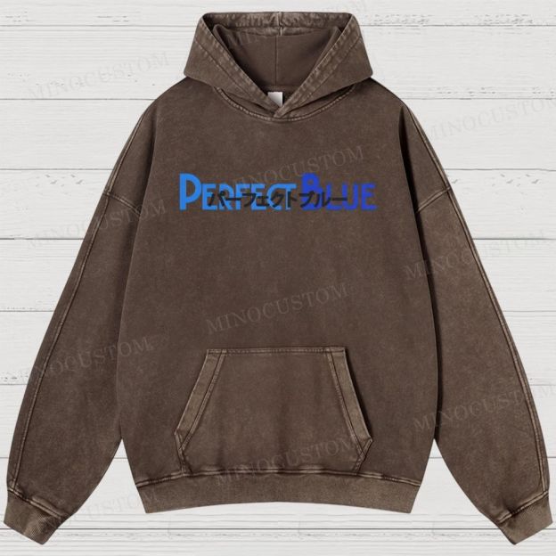 Perfect Blue Retro Psychological Thriller Anime Graphic Washed Vintage Hoodie