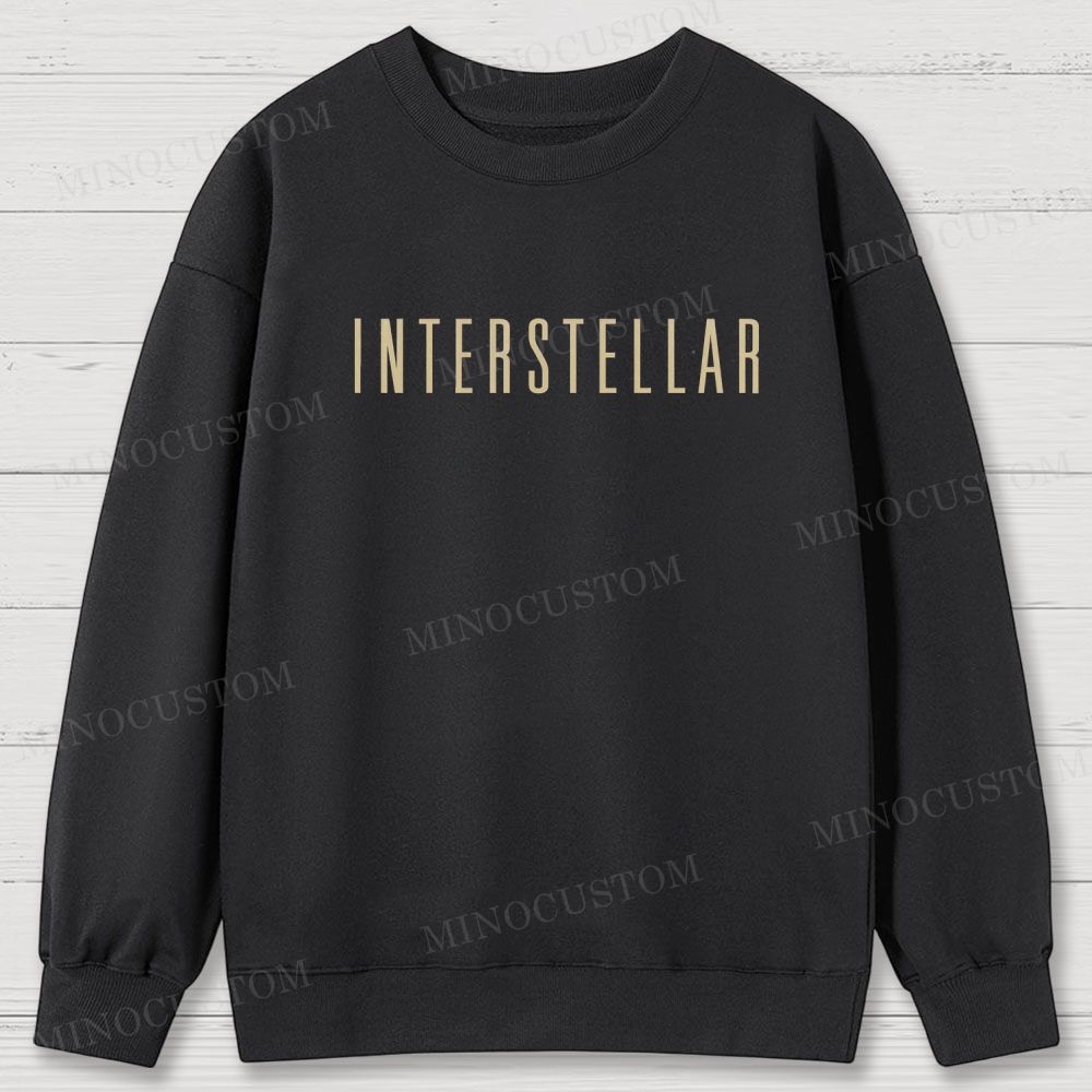 Interstellar Retro Sci-Fi Adventure Graphic  Vintage Sweatshirt