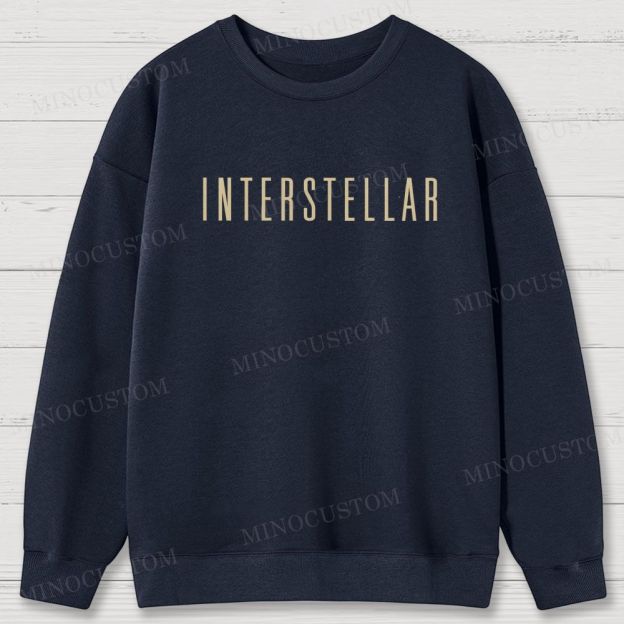 Interstellar Retro Sci-Fi Adventure Graphic  Vintage Sweatshirt