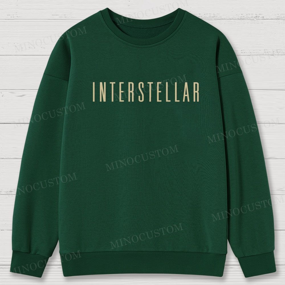 Interstellar Retro Sci-Fi Adventure Graphic  Vintage Sweatshirt