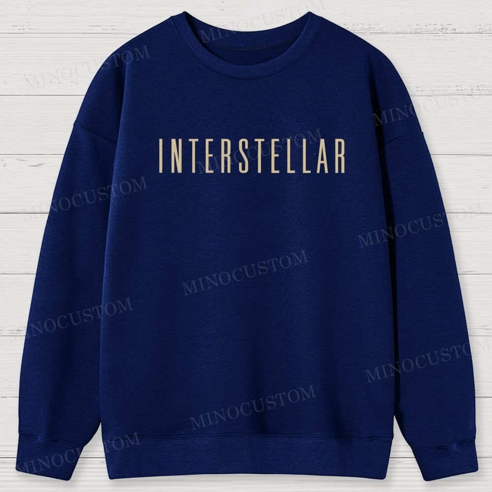 Interstellar Retro Sci-Fi Adventure Graphic  Vintage Sweatshirt