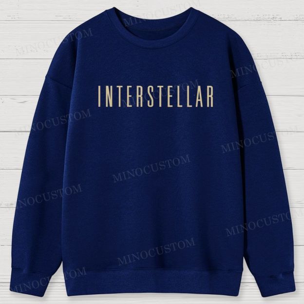 Interstellar Retro Sci-Fi Adventure Graphic  Vintage Sweatshirt