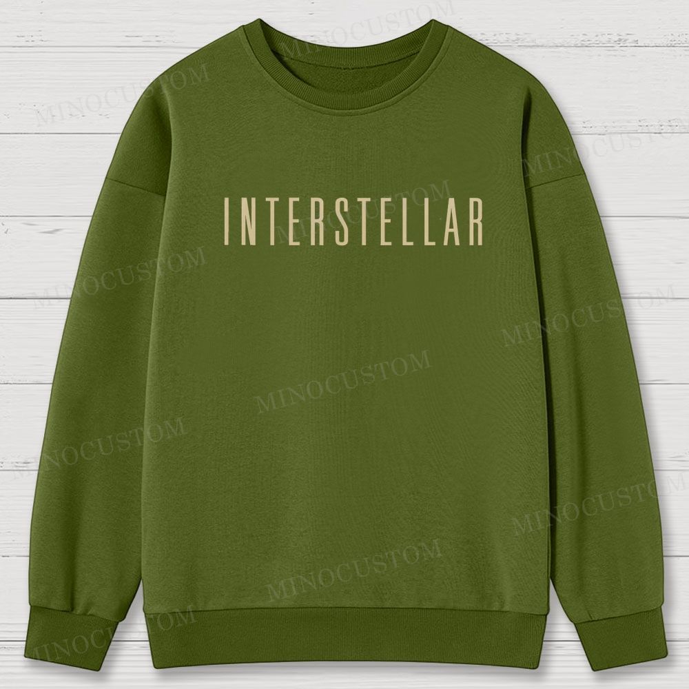 Interstellar Retro Sci-Fi Adventure Graphic  Vintage Sweatshirt