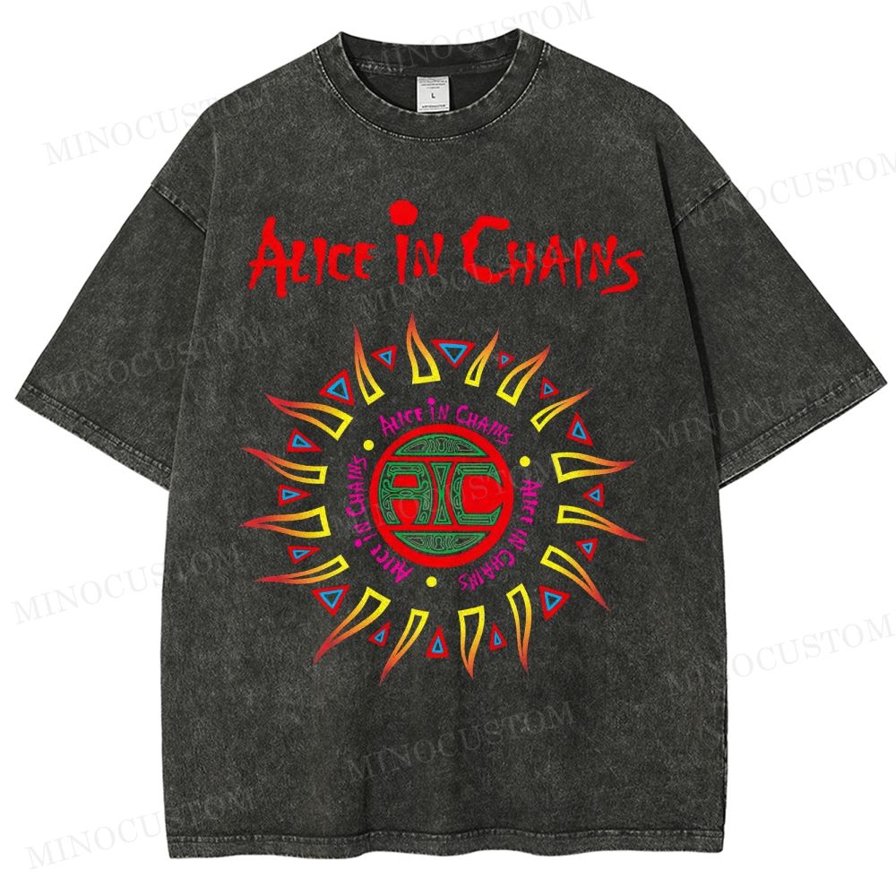 Alice in Chains Vintage Distressed Washed T-Shirt 