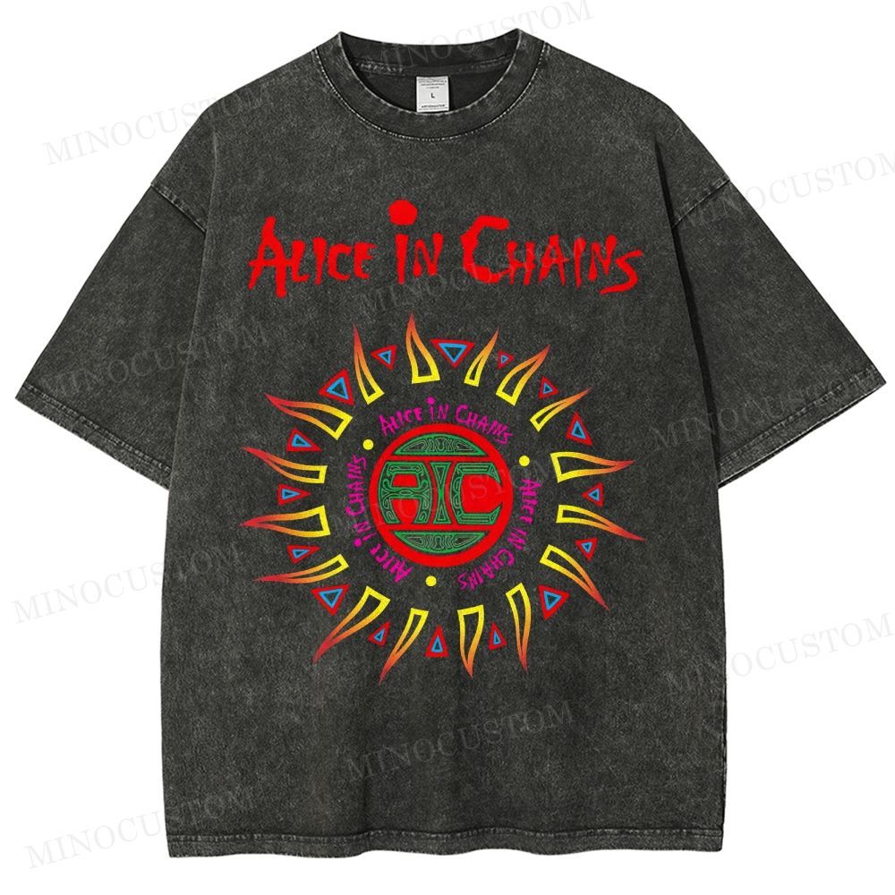 Alice in Chains Vintage Distressed Washed T-Shirt