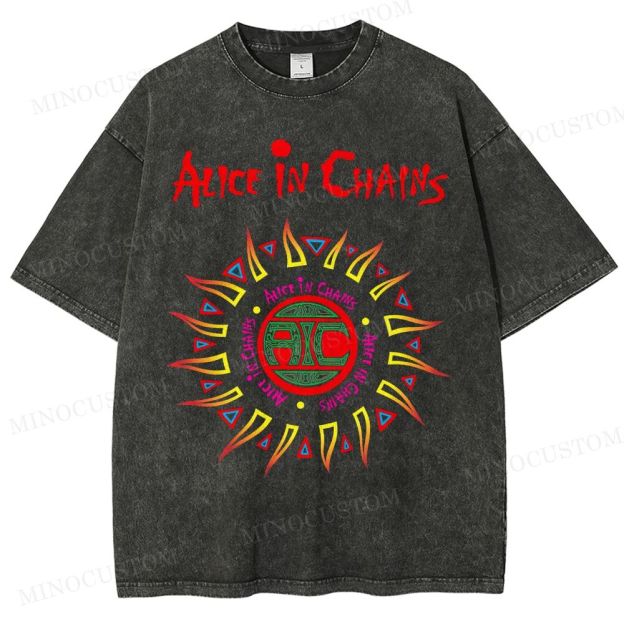 Alice in Chains Vintage Distressed Washed T-Shirt 