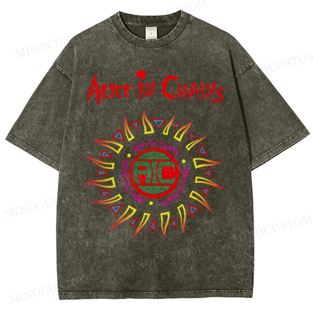 Alice in Chains Vintage Distressed Washed T-Shirt 