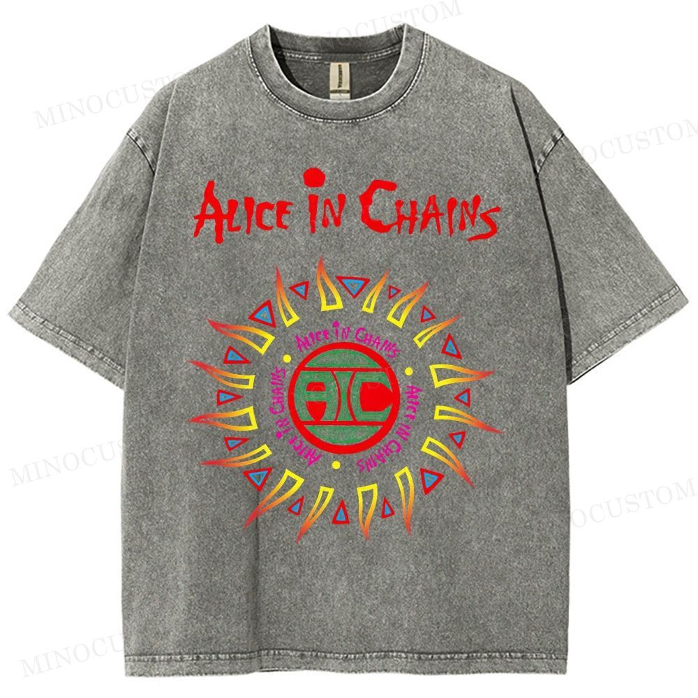 Alice in Chains Vintage Distressed Washed T-Shirt 