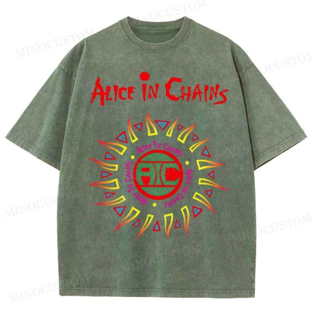 Alice in Chains Vintage Distressed Washed T-Shirt 