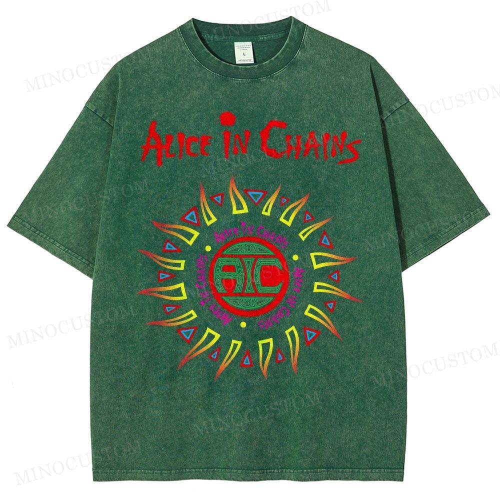 Alice in Chains Vintage Distressed Washed T-Shirt 