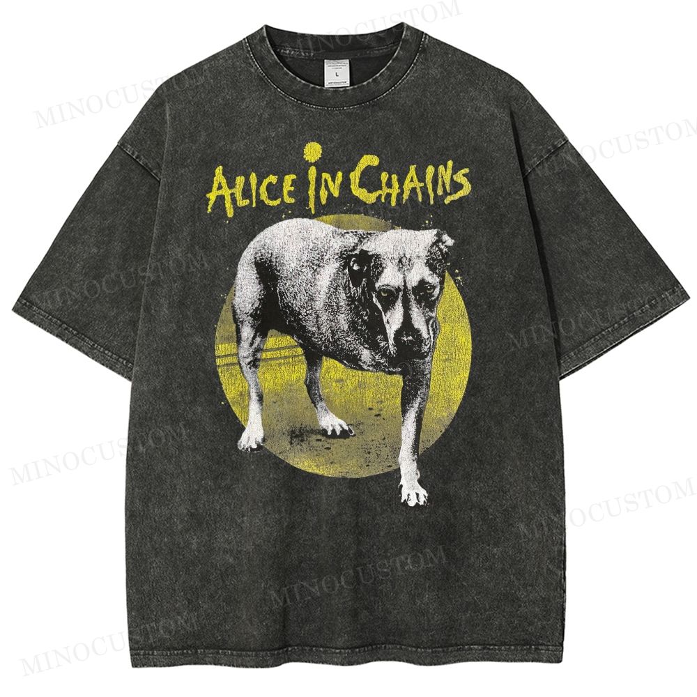 Alice in Chains -Dog Washed T-Shirt