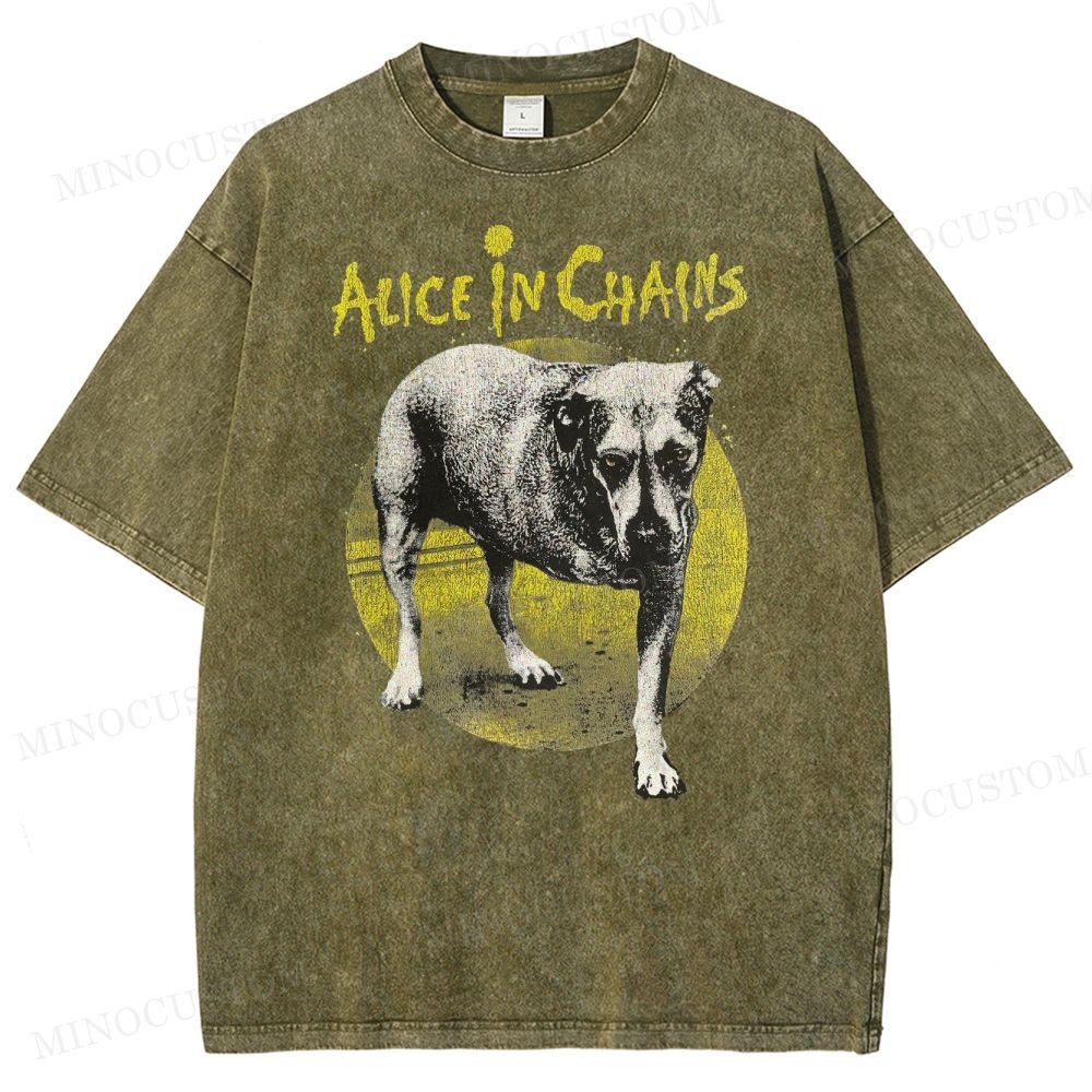 Alice in Chains -Dog Washed T-Shirt