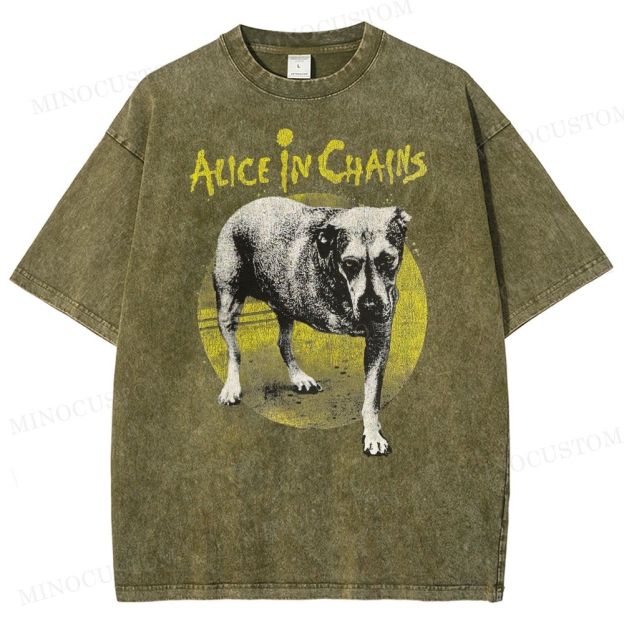 Alice in Chains -Dog Washed T-Shirt