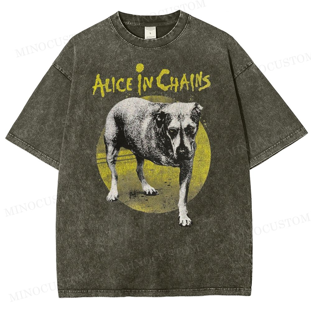 Alice in Chains -Dog Washed T-Shirt