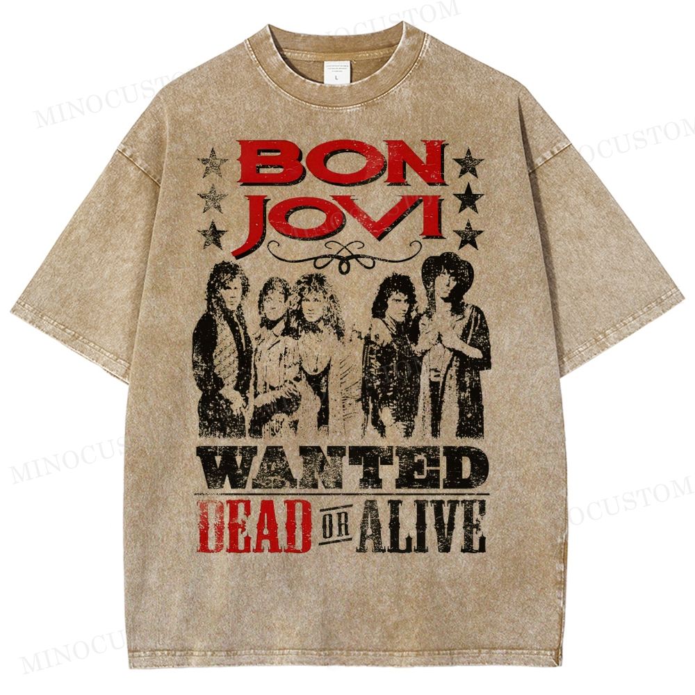 Bon Jovi “Wanted Dead or Alive” Vintage  Washed T-Shirt 