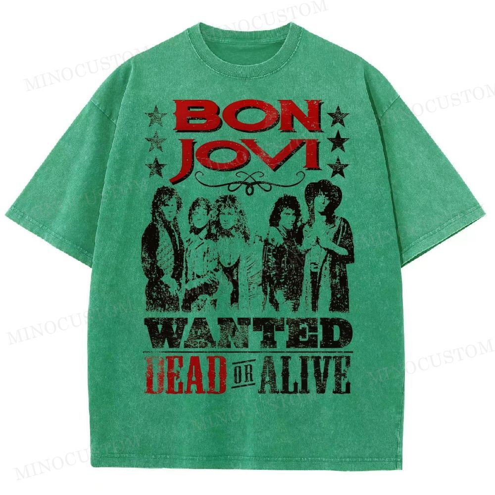 Bon Jovi “Wanted Dead or Alive” Vintage  Washed T-Shirt 