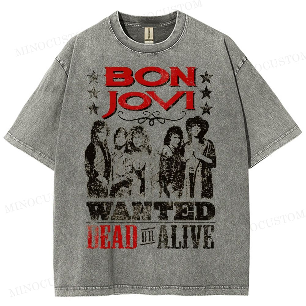 Bon Jovi “Wanted Dead or Alive” Vintage  Washed T-Shirt 