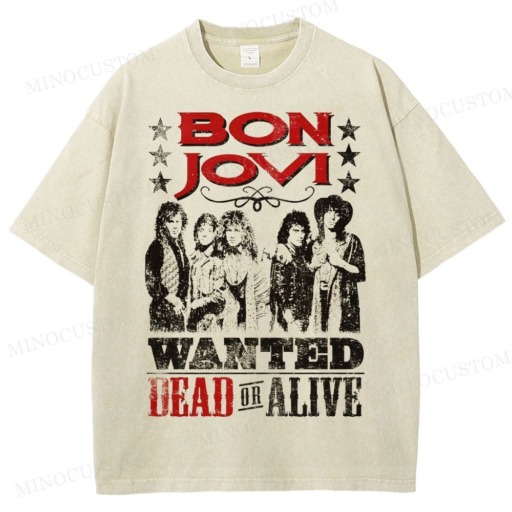 Bon Jovi “Wanted Dead or Alive” Vintage Washed T-Shirt